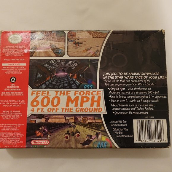 Star Wars: Episode I Racer N64 Nintendo 64 Complete Boxed Game - Picture 4 of 5
